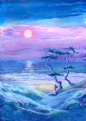 Moon Pathway - giclee on soft textured paper