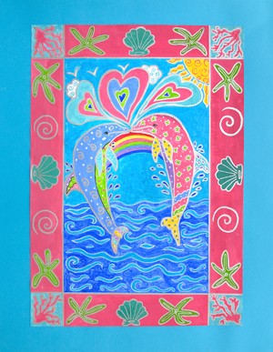 Dolphin Love - giclee print