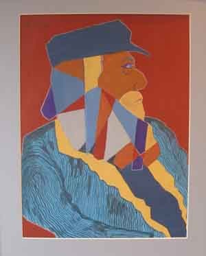 Glastonbury Ted, Acrylic, 53 x 43 cms