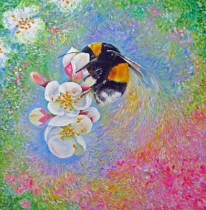 Apple Blossom Bombus - giclee print from £45