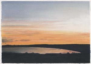 Sunset at Bowleaze Cove, Weymouth - Giclee A4 Print