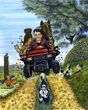 Quad Farm Scene - Giclee Print