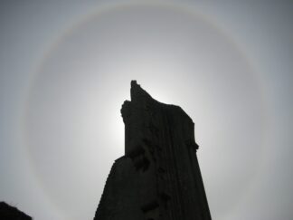 Sun's aura around the Abbey ruins Giclee Print